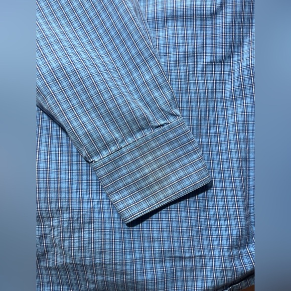 Ariat Pro Series Shirt Mens Small Blue Plaid Long Sleeve Button Vented *see Pics - Picture 9 of 11